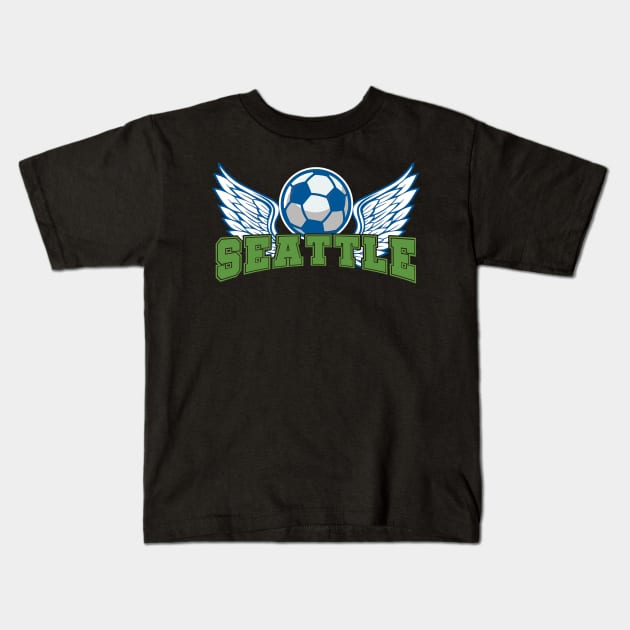 Seattle Soccer Kids T-Shirt by JayD World